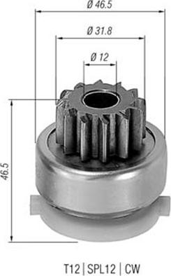 Magneti Marelli 940113020437 - Zobrats, Starteris autospares.lv