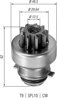 Magneti Marelli 940113020095 - Pinion, bendix, starter www.autospares.lv