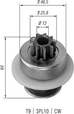 Magneti Marelli 940113020054 - Zobrats, Starteris www.autospares.lv