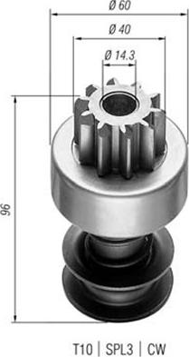 Magneti Marelli 940113020018 - Pinion, bendix, starter www.autospares.lv