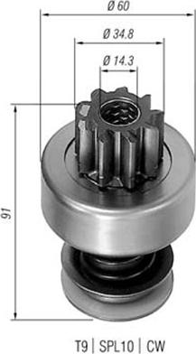 Magneti Marelli 940113020083 - Zobrats, Starteris www.autospares.lv