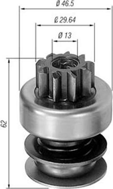 Magneti Marelli 940113020036 - Zobrats, Starteris autospares.lv