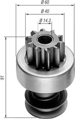 Magneti Marelli 940113020028 - Zobrats, Starteris autospares.lv