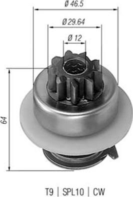 Magneti Marelli 940113020074 - Zobrats, Starteris www.autospares.lv