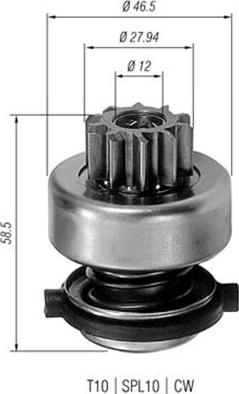 Magneti Marelli 940113020191 - Zobrats, Starteris autospares.lv