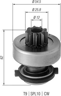 Magneti Marelli 940113020192 - Zobrats, Starteris autospares.lv