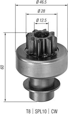 Magneti Marelli 940113020145 - Pinion, bendix, starter www.autospares.lv