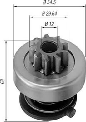 Magneti Marelli 940113020167 - Pinion, bendix, starter www.autospares.lv