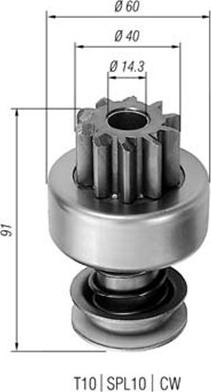 Magneti Marelli 940113020120 - Pinion, bendix, starter www.autospares.lv