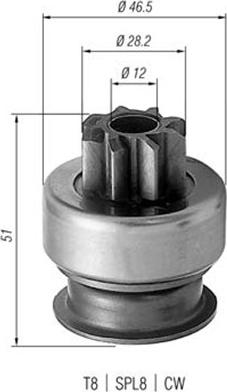 Magneti Marelli 940113020176 - Zobrats, Starteris www.autospares.lv