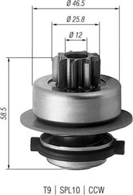 Magneti Marelli 940113020171 - Zobrats, Starteris autospares.lv