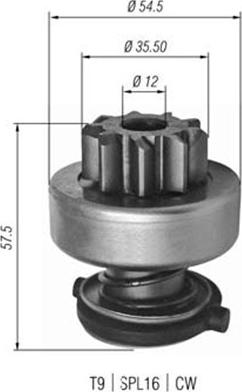 Magneti Marelli 940113020346 - Zobrats, Starteris autospares.lv