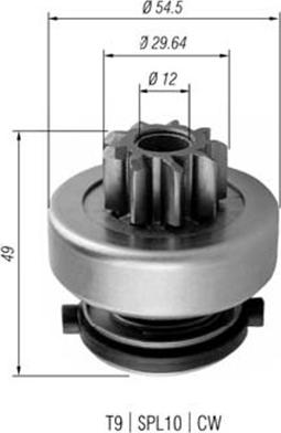 Magneti Marelli 940113020354 - Zobrats, Starteris autospares.lv