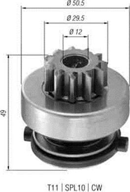 Magneti Marelli 940113020366 - Zobrats, Starteris www.autospares.lv