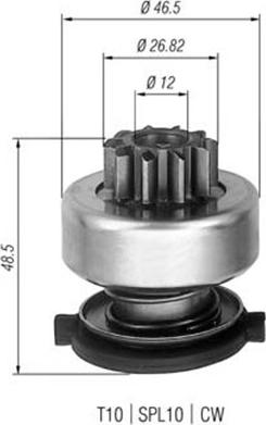 Magneti Marelli 940113020309 - Zobrats, Starteris www.autospares.lv