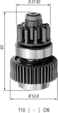 Magneti Marelli 940113020318 - Pinion, bendix, starter www.autospares.lv