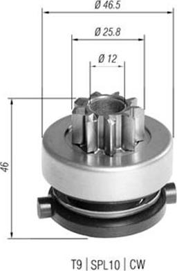 Magneti Marelli 940113020389 - Zobrats, Starteris www.autospares.lv