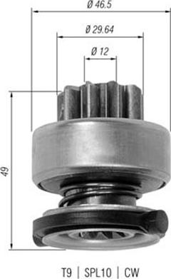 Magneti Marelli 940113020334 - Zobrats, Starteris www.autospares.lv