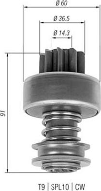 Magneti Marelli 940113020326 - Zobrats, Starteris www.autospares.lv