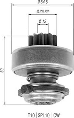 Magneti Marelli 940113020323 - Zobrats, Starteris www.autospares.lv