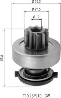 Magneti Marelli 940113020376 - Zobrats, Starteris www.autospares.lv