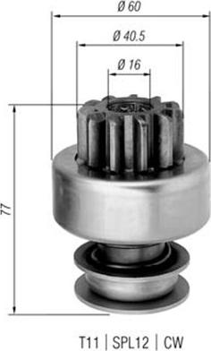 Magneti Marelli 940113020292 - Zobrats, Starteris autospares.lv