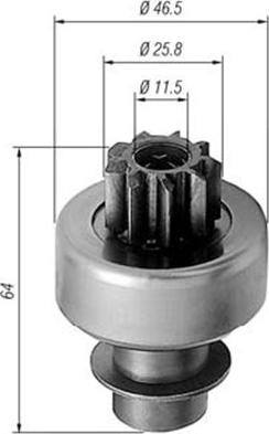 Magneti Marelli 940113020242 - Zobrats, Starteris autospares.lv