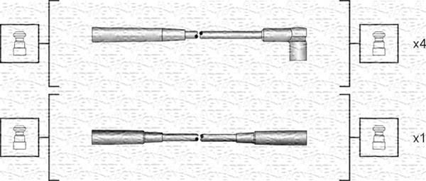 Magneti Marelli 941318111124 - Augstsprieguma vadu komplekts www.autospares.lv