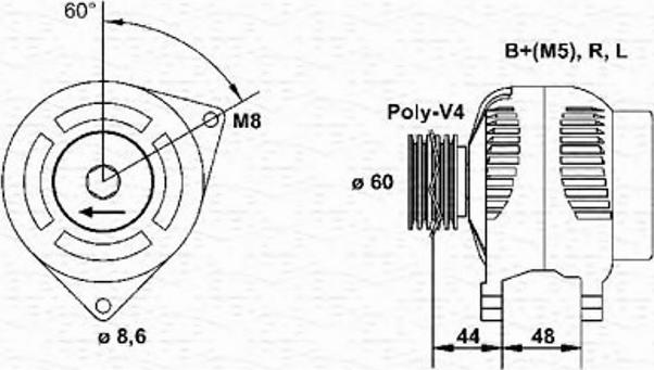 Magneti Marelli 943346063010 - Alternator www.autospares.lv