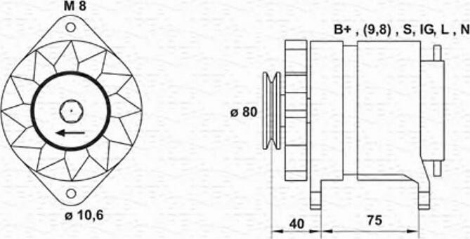 Magneti Marelli 943346136010 - Ģenerators autospares.lv