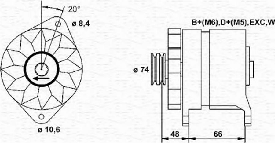 Magneti Marelli 943346129010 - Alternator www.autospares.lv