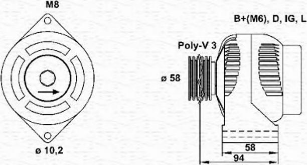 Magneti Marelli 943356939010 - Alternator www.autospares.lv