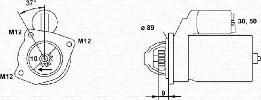 Magneti Marelli 943241015010 - Starteris www.autospares.lv