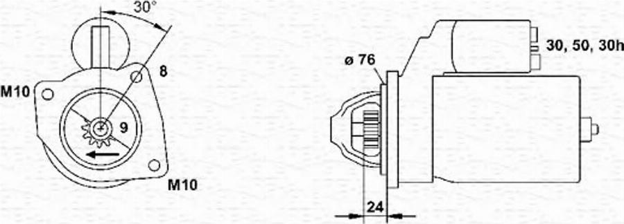 Magneti Marelli 943241170010 - Starteris www.autospares.lv