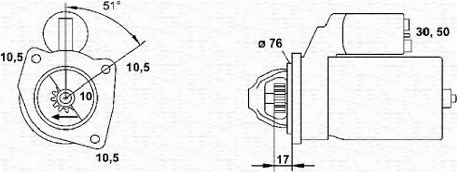 Magneti Marelli 943251458010 - Starteris www.autospares.lv