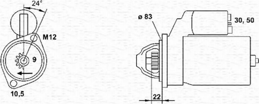 Magneti Marelli 943251438010 - Starteris www.autospares.lv