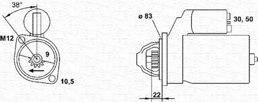 Magneti Marelli 943251325010 - Starteris autospares.lv