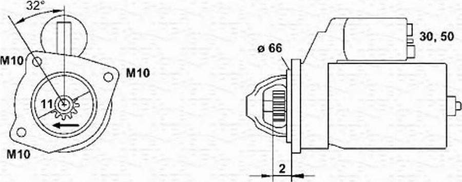 Magneti Marelli 943253105010 - Starteris www.autospares.lv