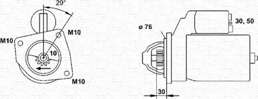 Magneti Marelli 943253103010 - Starteris www.autospares.lv