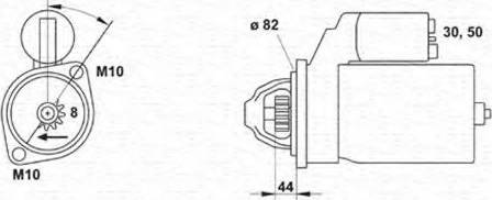 Magneti Marelli 943253180010 - Starteris autospares.lv