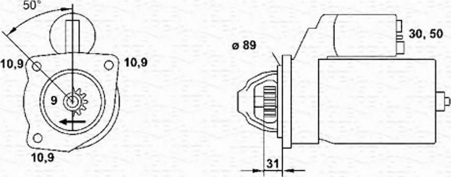 Magneti Marelli 9432 52205 010 - Starteris www.autospares.lv