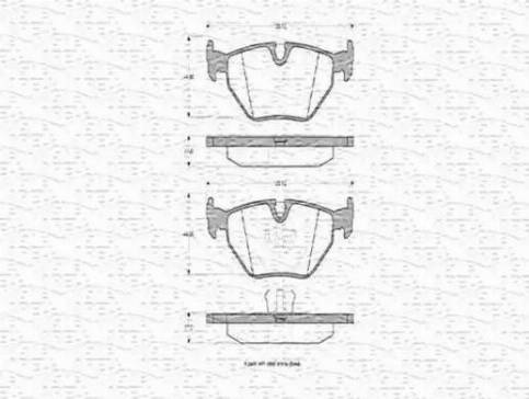 Magneti Marelli 363702160308 - Brake Pad Set, disc brake www.autospares.lv