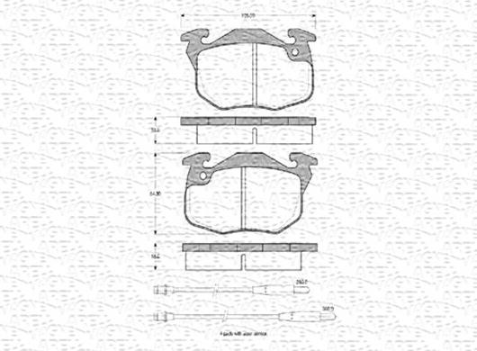 Magneti Marelli 430216170295 - Тормозные колодки, дисковые, комплект www.autospares.lv