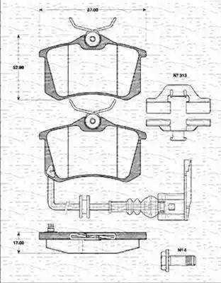 Magneti Marelli 430216170257 - Bremžu uzliku kompl., Disku bremzes www.autospares.lv