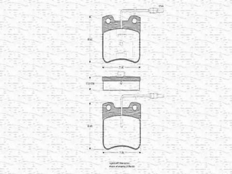 Magneti Marelli 430216170275 - Bremžu uzliku kompl., Disku bremzes www.autospares.lv