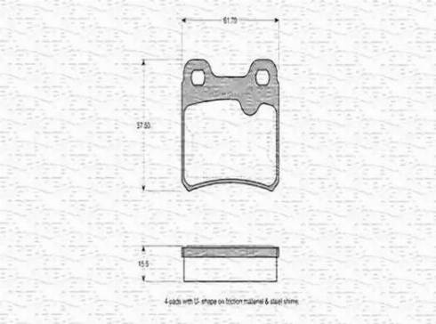 Magneti Marelli 430216170272 - Тормозные колодки, дисковые, комплект www.autospares.lv