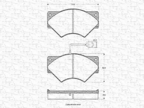 Magneti Marelli 430216170277 - Bremžu uzliku kompl., Disku bremzes www.autospares.lv