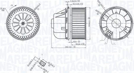 Magneti Marelli 069412729010 - Вентилятор салона www.autospares.lv