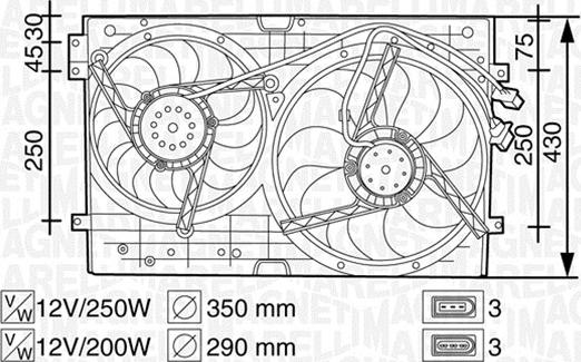 Magneti Marelli 069422258010 - Ventilators, Motora dzesēšanas sistēma www.autospares.lv