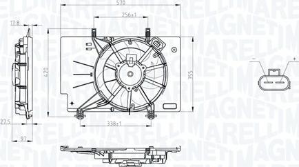 Magneti Marelli 069422734010 - Ventilators, Motora dzesēšanas sistēma www.autospares.lv